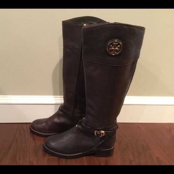 Tory Burch Shoes - Tory Burch Marlene brown riding boots 6.5